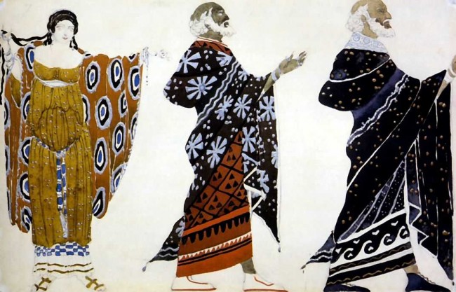 Сочинение по картине: Бакст - "Котюмы для трагедии Софокла 'Эдип в Колоне'"